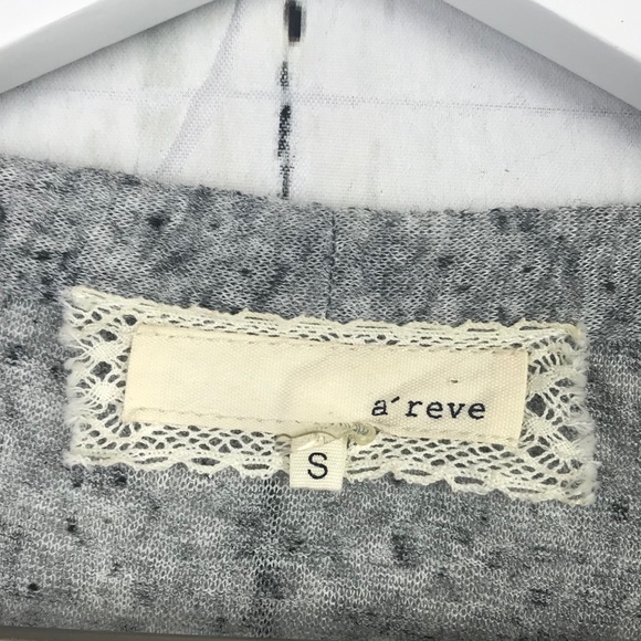 Areve Grey Long Button Down Linen Cardigan Duster Women Sz S - Picture 4 of 6